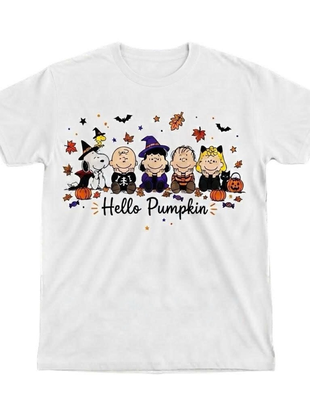 Hello Pumpkin Kids Halloween T‑Shirt - White